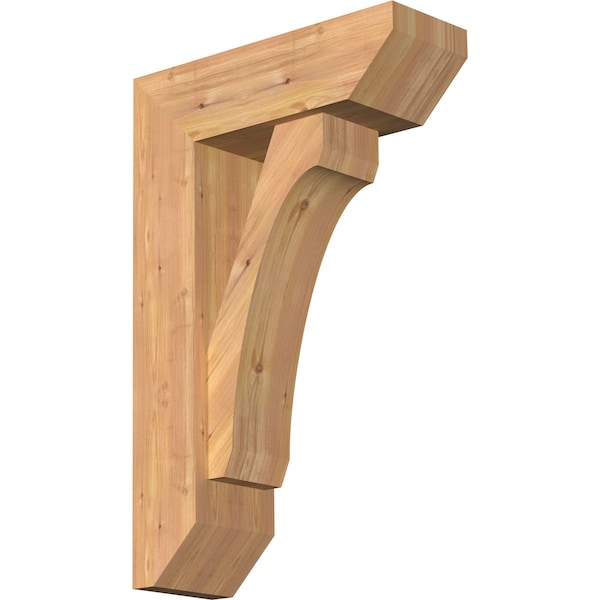Ekena Millwork Legacy Slat Smooth Bracket w/ Offset Brace, Western Red Cedar, 7 1/2"W x 22"D x 34"H BKT0806X22X34LEC06SWR - main
